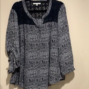 Daniell Rainn Sheer and Lace top